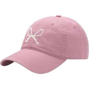 Unisex Pink Embroidered Bow Tie 100% Cotton Adjustable Fit Classic Baseball Cap